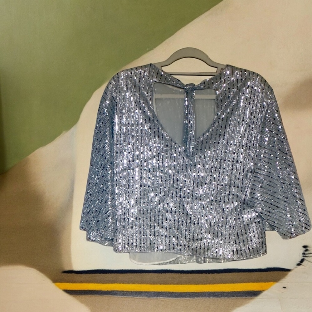 Zara Basic Sequence Top Size Large - image 2